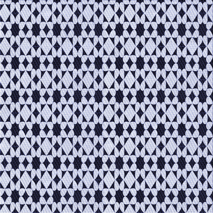 Round Patterned Blue Rug, pat3897blu