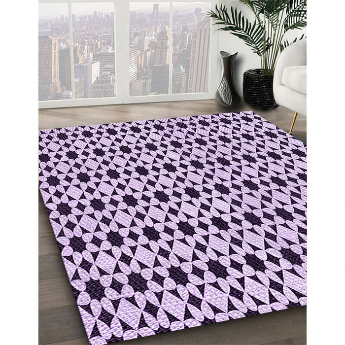 Machine Washable Transitional Purple Rug in a Family Room, wshpat3897pur