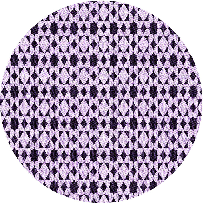 Square Patterned Purple Rug, pat3897pur
