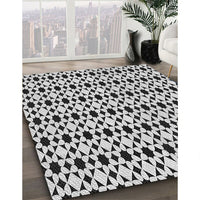 Patterned Platinum Gray Novelty Rug, pat3897