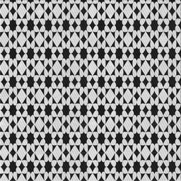 Square Patterned Platinum Gray Novelty Rug, pat3897
