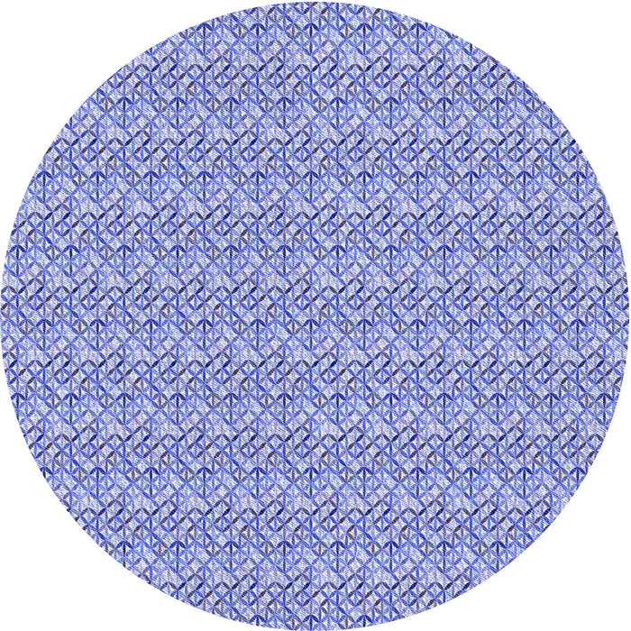 Square Patterned Blue Rug, pat3898blu