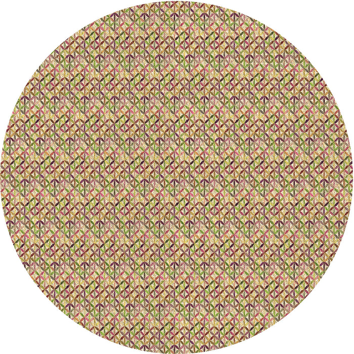 Square Patterned Chestnut Red Rug, pat3898brn