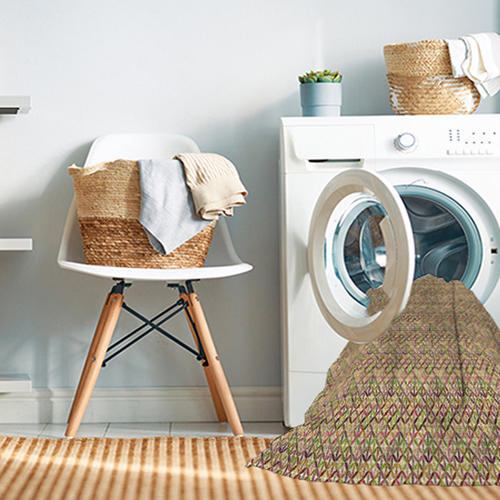 Machine Washable Transitional Chestnut Red Rug in a Washing Machine, wshpat3898brn