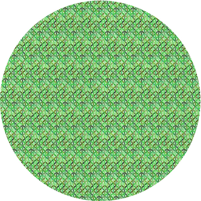 Square Patterned Dark Lime Green Rug, pat3898grn