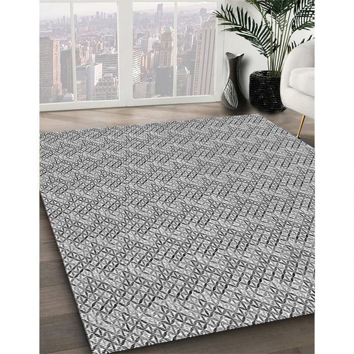 Patterned Smokey Gray Rug in Family Room, pat3898gry