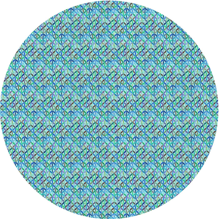 Square Patterned Glacial Blue Ice Blue Rug, pat3898lblu