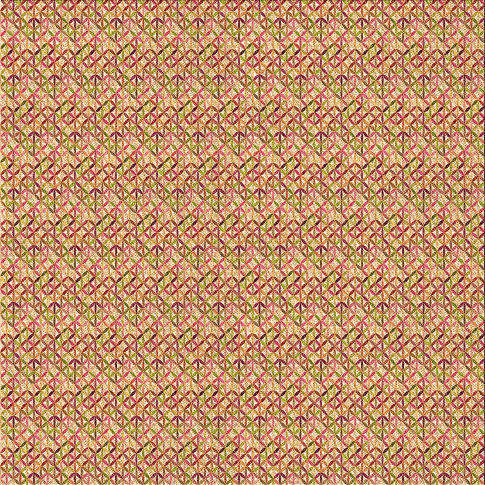 Round Patterned Red Rug, pat3898org