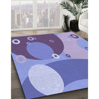 Patterned Slate Blue Rug, pat3899blu
