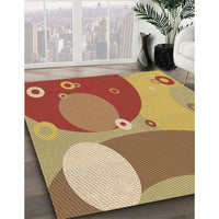 Patterned Yellow Rug, pat3899brn