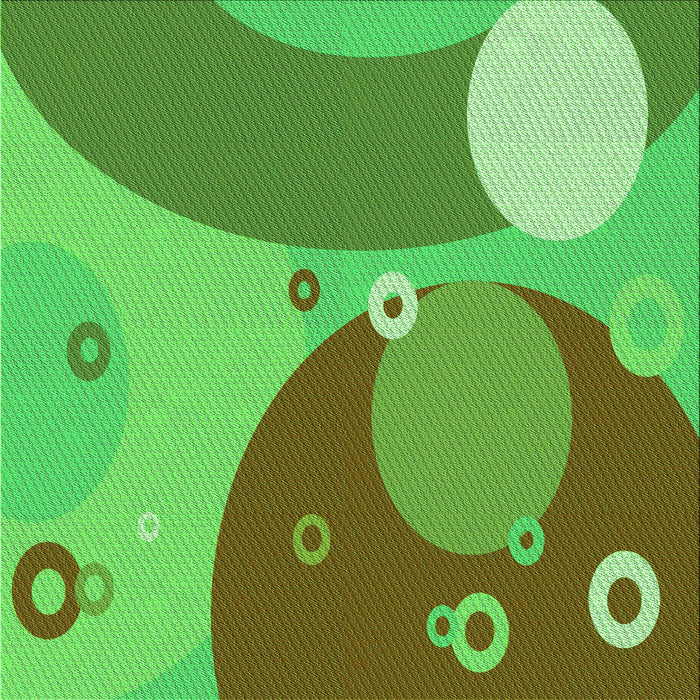 Round Patterned Neon Green Rug, pat3899grn