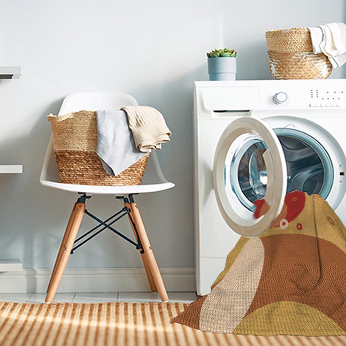 Machine Washable Transitional Scarlet Red Rug in a Washing Machine, wshpat3899org