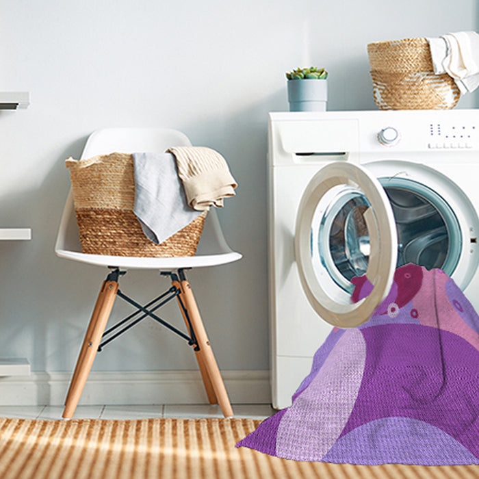Machine Washable Transitional Violet Purple Rug in a Washing Machine, wshpat3899pur