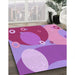 Machine Washable Transitional Violet Purple Rug in a Family Room, wshpat3899pur