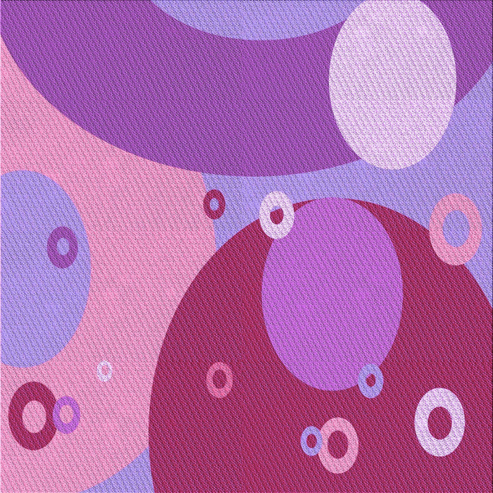 Round Patterned Violet Purple Rug, pat3899pur