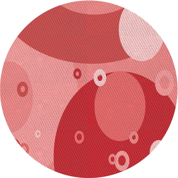 Square Patterned Red Rug, pat3899rd