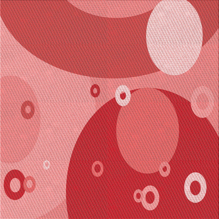 Round Patterned Red Rug, pat3899rd