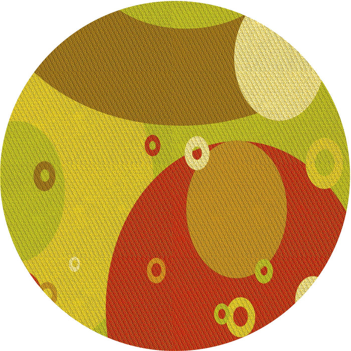 Square Patterned Orange Red Orange Rug, pat3899yw