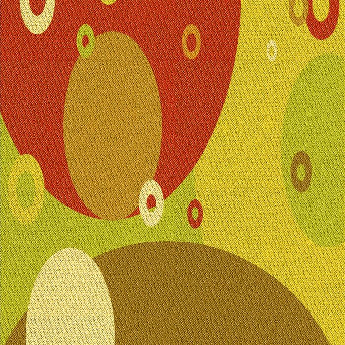 Patterned Orange Red Orange Rug, pat3899yw