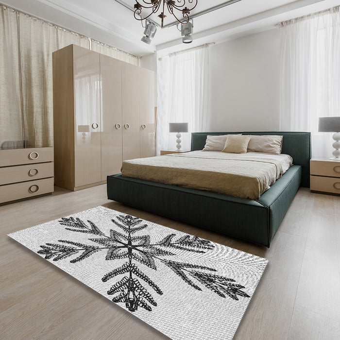 Machine Washable Transitional White Smoke Rug in a Bedroom, wshpat38