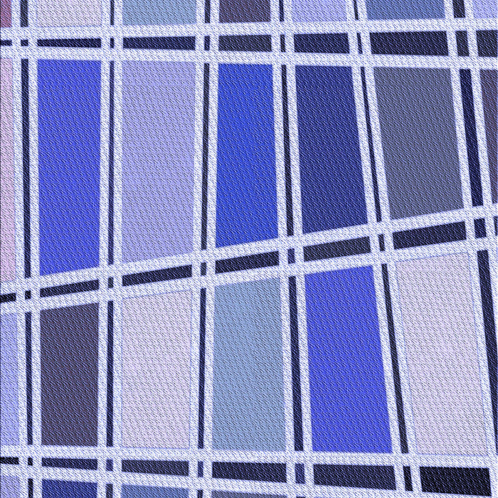 Square Patterned Blue Rug in a Living Room, pat39blu