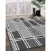 Patterned Silver Gray Rug in Family Room, pat39gry