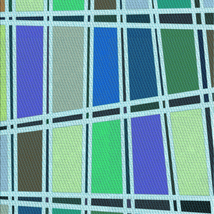 Square Patterned Aquamarine Green Rug in a Living Room, pat39lblu