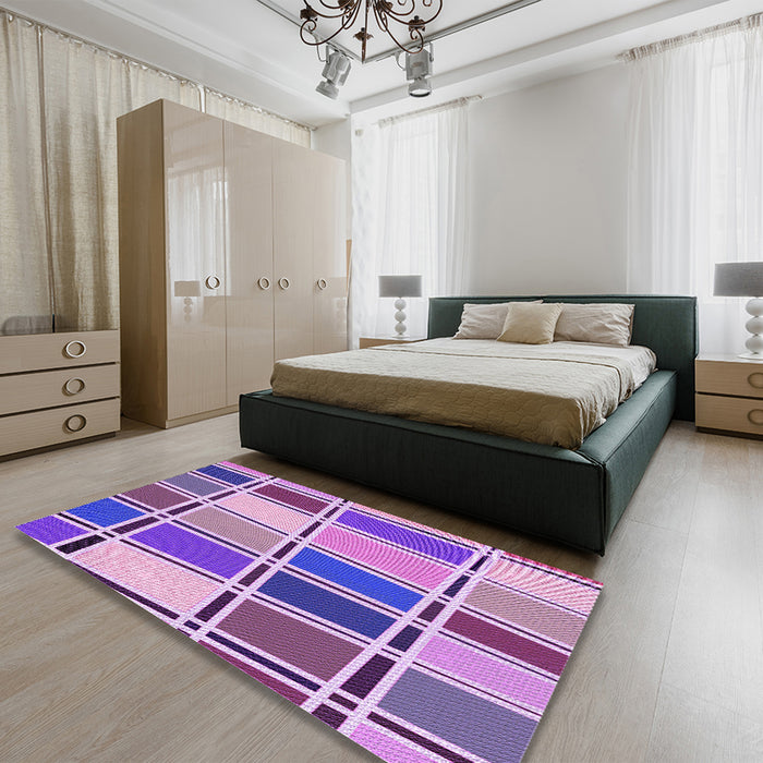 Machine Washable Transitional Blush Pink Rug in a Family Room, wshpat39pur