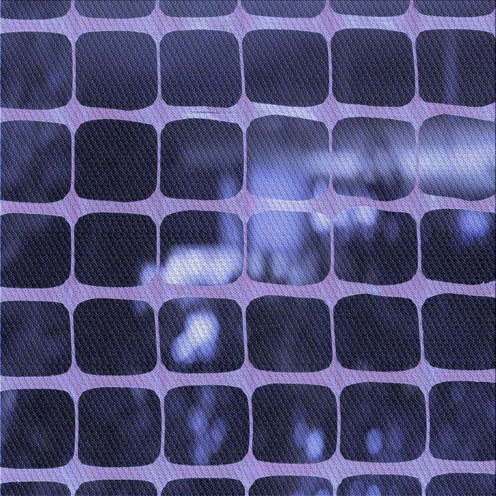 Round Patterned Medium Slate Blue Rug, pat390blu