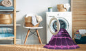 Machine Washable Transitional Dark Purple Rug in a Washing Machine, wshpat390pur