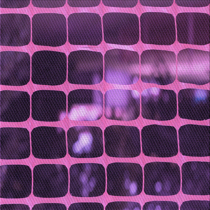 Round Patterned Dark Purple Rug, pat390pur