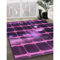 Patterned Dark Purple Rug, pat390pur