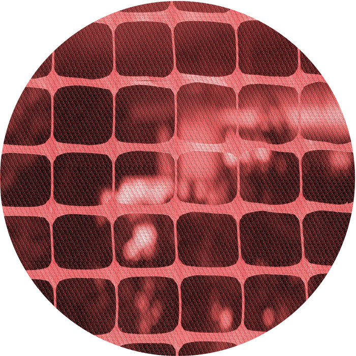 Square Patterned Red Rug, pat390rd