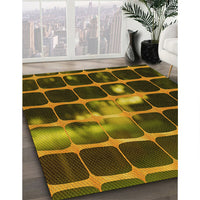 Patterned Black Brown Rug, pat390yw