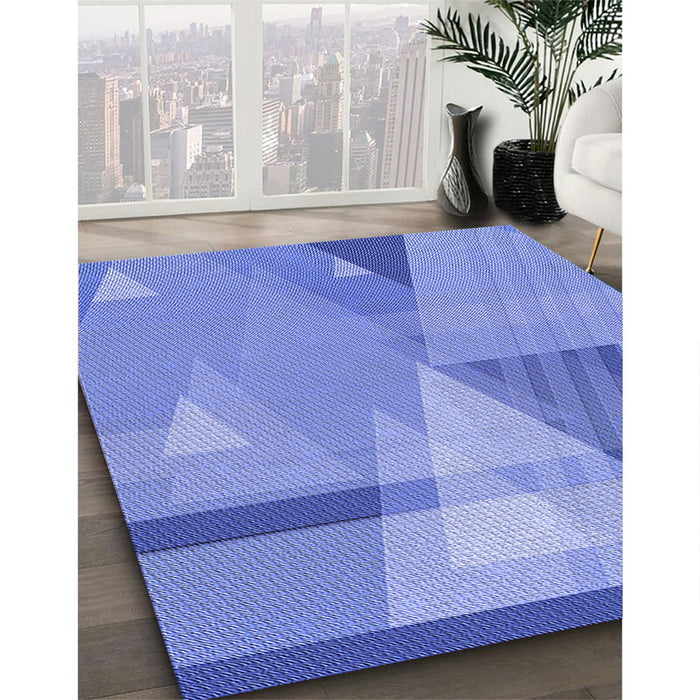 Machine Washable Transitional Blue Rug in a Family Room, wshpat3900blu