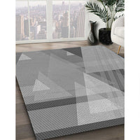 Patterned Dark Gray Rug, pat3900gry