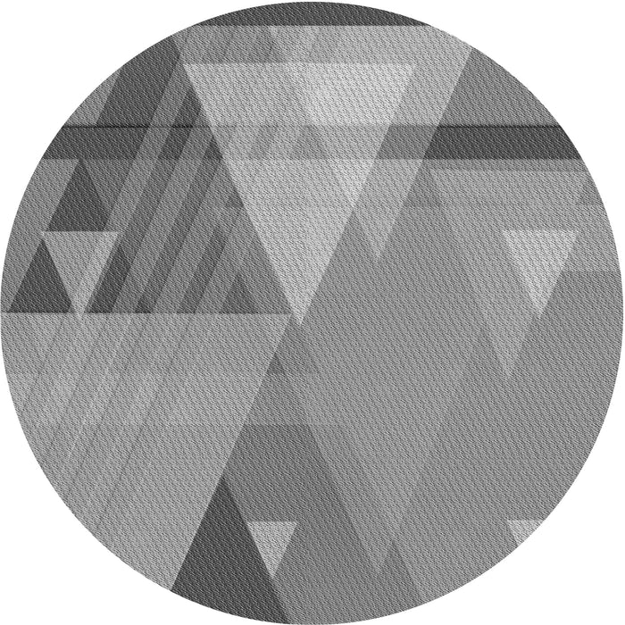 Square Patterned Dark Gray Rug, pat3900gry