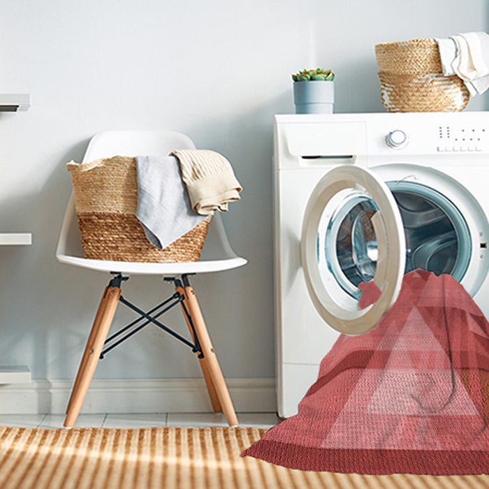Machine Washable Transitional Red Rug in a Washing Machine, wshpat3900rd