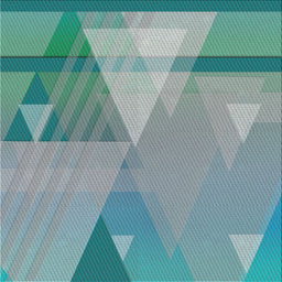 Square Patterned Tiffany Blue Novelty Rug, pat3900