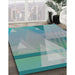 Machine Washable Transitional Tiffany Blue Rug in a Family Room, wshpat3900