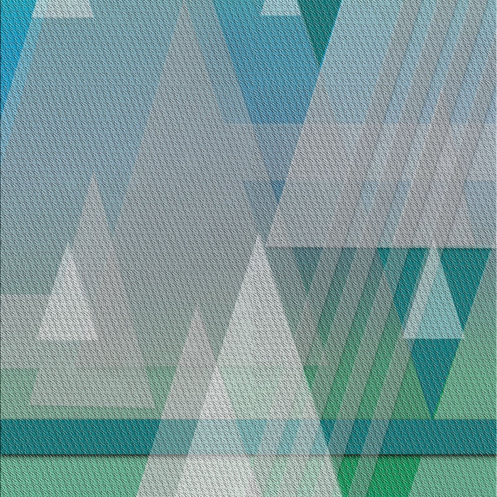 Patterned Tiffany Blue Novelty Rug, pat3900