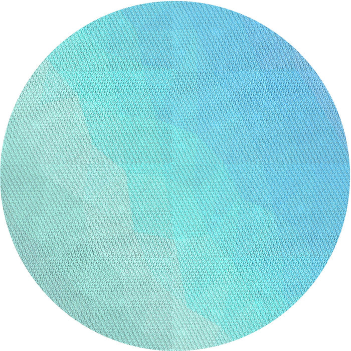 Square Patterned Blue Turquoise Green Rug, pat3901lblu