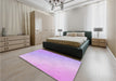 Patterned Purple Rug in a Bedroom, pat3901pur