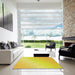 Square Patterned Yellow Rug in a Living Room, pat3901yw