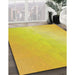 Machine Washable Transitional Yellow Rug in a Family Room, wshpat3901yw