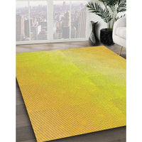 Patterned Yellow Rug, pat3901yw