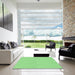 Machine Washable Transitional Green Rug in a Kitchen, wshpat3902grn