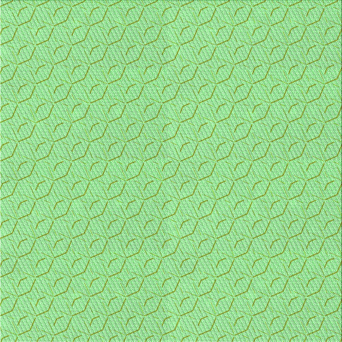 Round Machine Washable Transitional Green Rug, wshpat3902grn