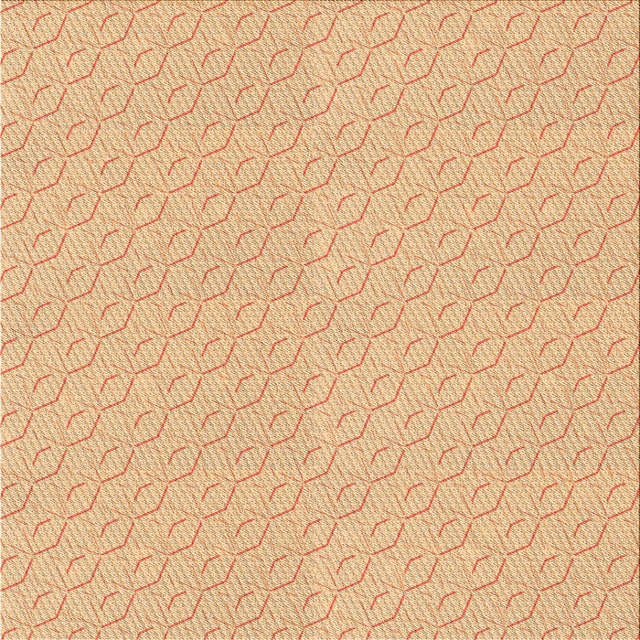 Round Patterned Orange Rug, pat3902org
