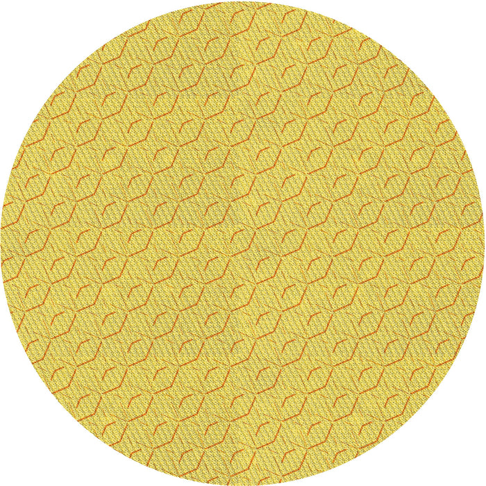 Square Machine Washable Transitional Yellow Rug in a Living Room, wshpat3902yw